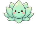 Lótus, a mascote, florescendo